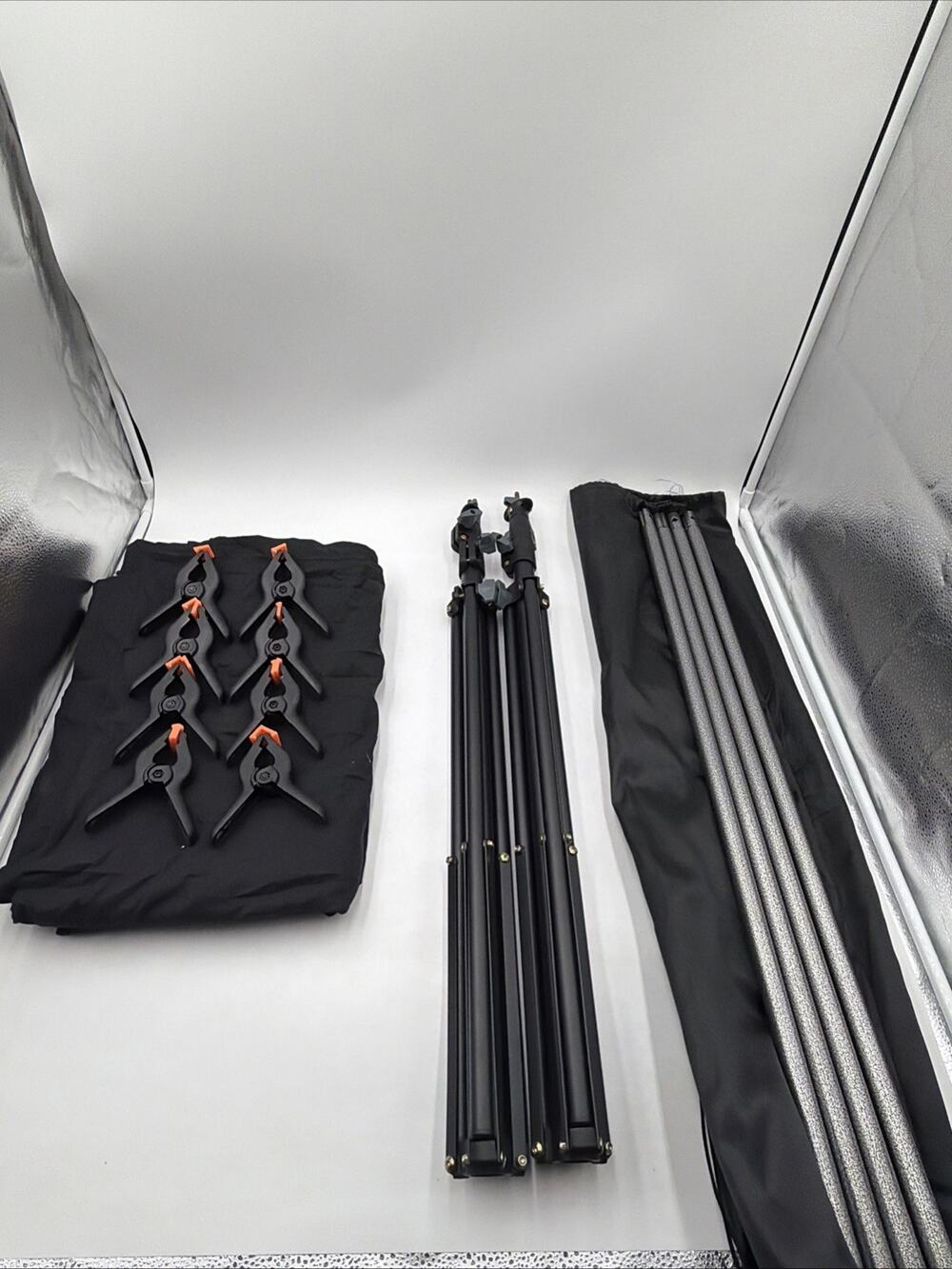Adjustable Backdrop Stand Background Support System with Carrying Bag +8 Clamps